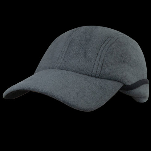 The Condor Yukon Fleece Cap | SALE is a dark gray baseball cap with visible stitching and a curved brim, perfect for EDC or first responders, shown on a white background.